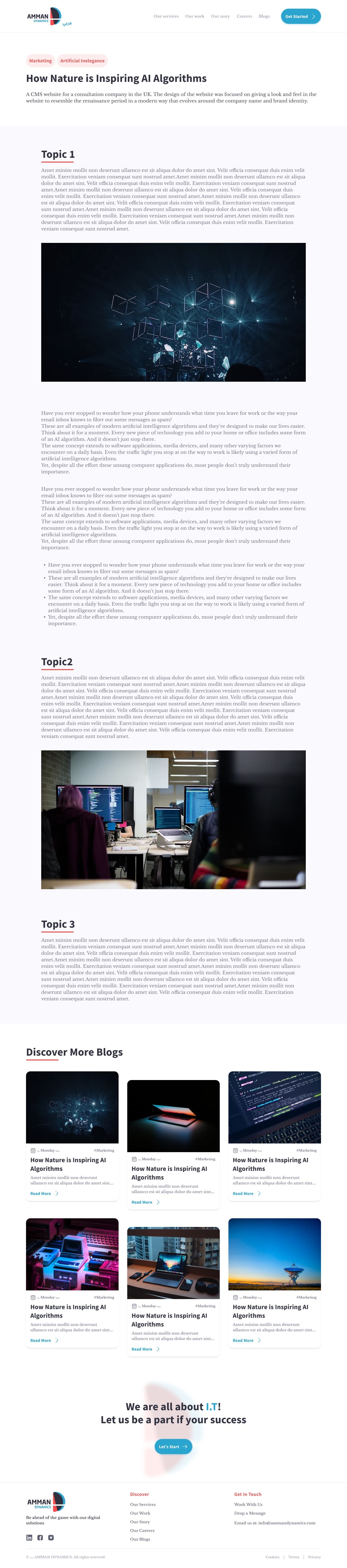 Blog Post page