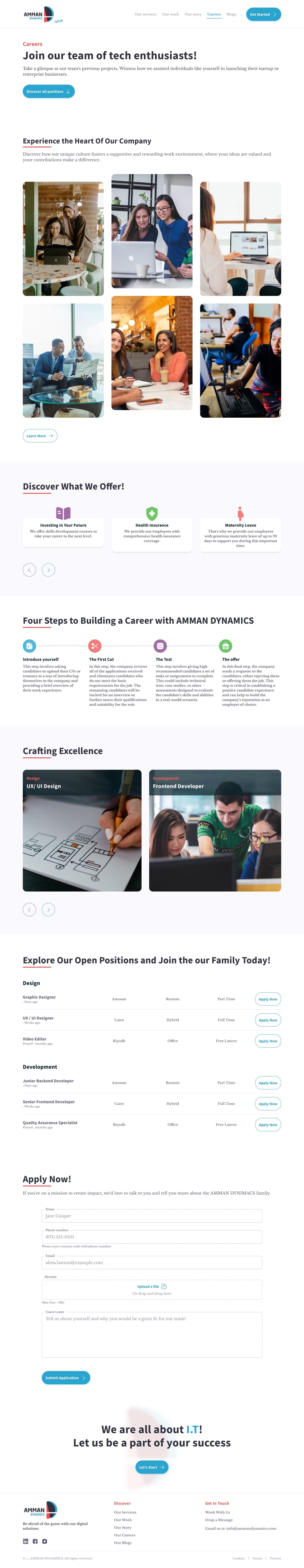 Careers page