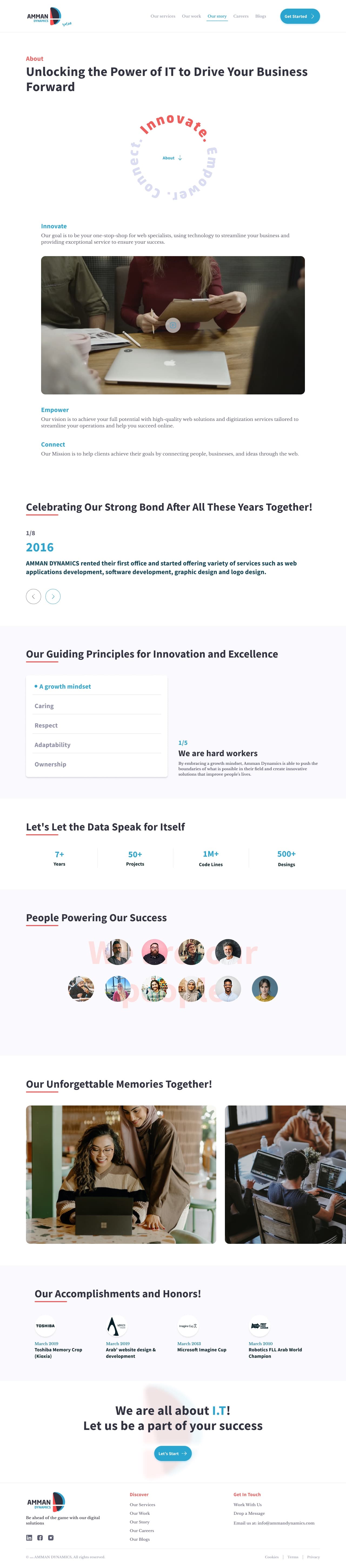 Our Story page