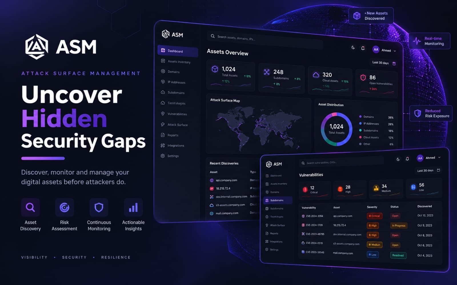 ASM project screens