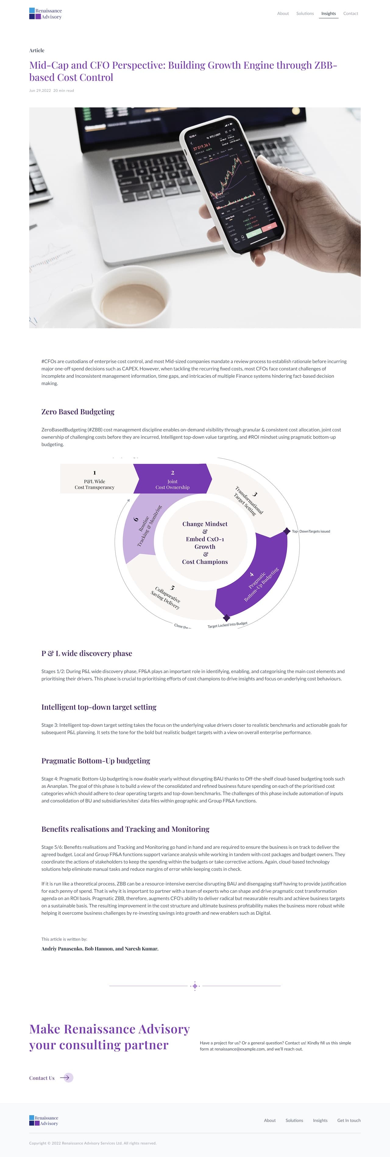 Article insight page
