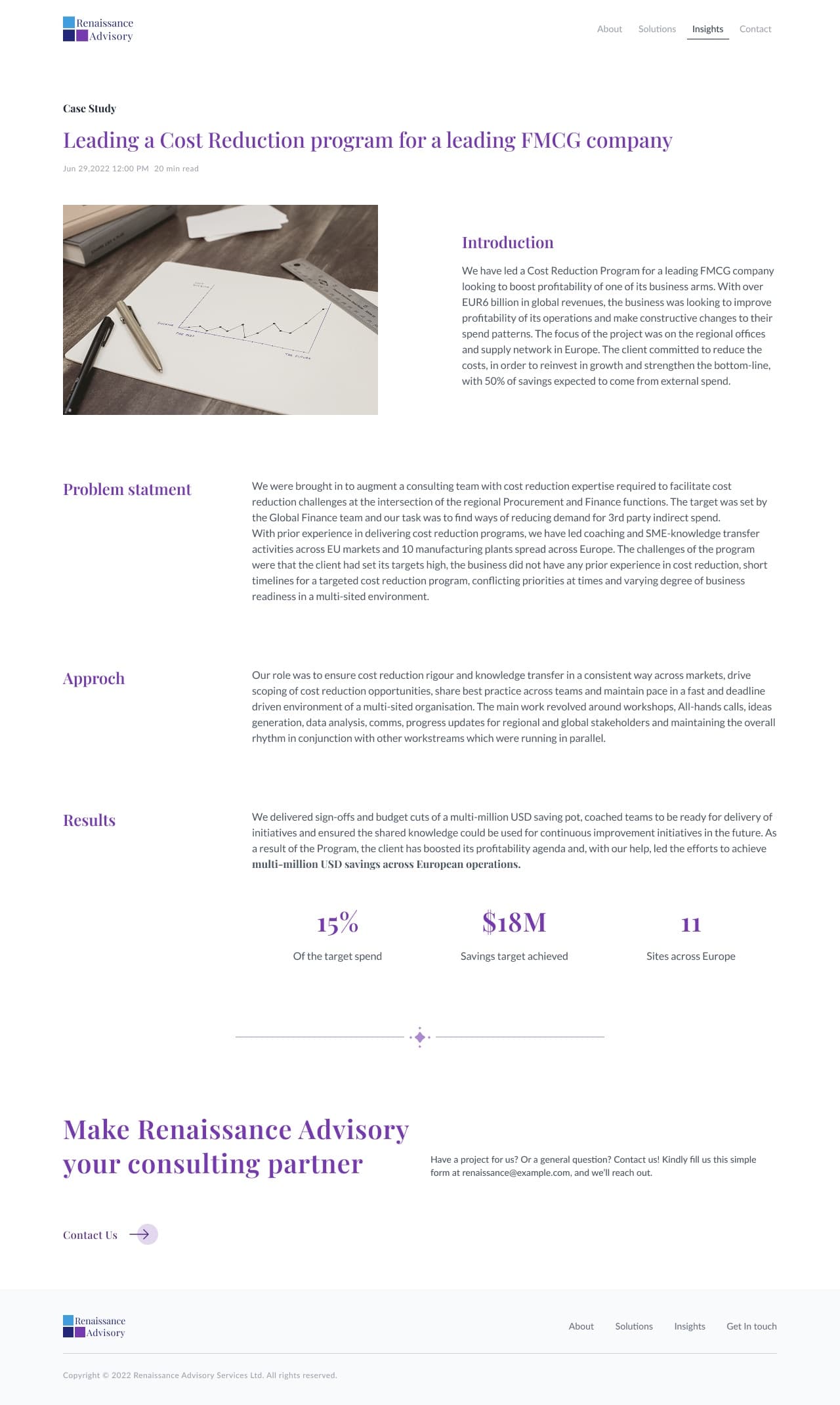 Case study insight page