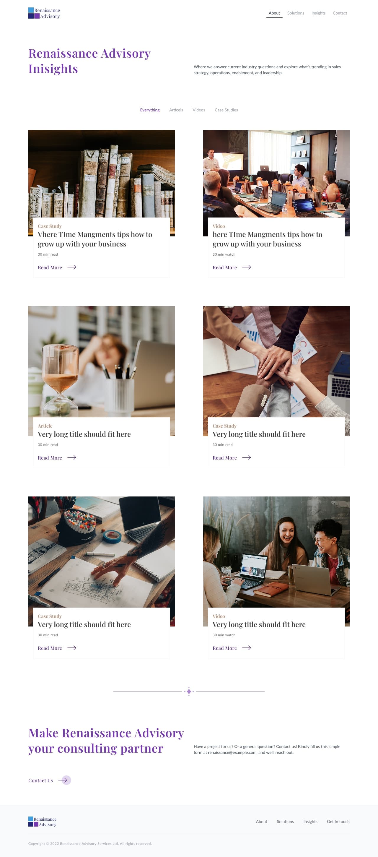 Insights page